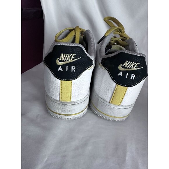 Nike Air Force One 07 LV8 Gold Links Zebra Print Sneakers Men’s Size 11.5 - Picture 4 of 8
